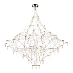Люстра с тонким металлическим каркасом цвета хром Quasar варинант исполнения - 1 | Loft Concept в Кирове