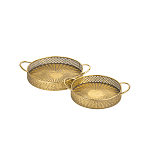 Поднос железный Gold Mesh варинант исполнения - 2 | Loft Concept в Кирове