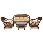 Комплект уличной мебели из ротанга Clara коричневый варинант исполнения - 1 | Loft Concept в Кирове