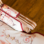 Трехместный диван из массива бука бежевый с растительным орнаментом Raffael Renaissance Beige Sofa варинант исполнения - 4 | Loft Concept в Кирове