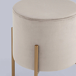 Бежевый пуф на золотистых ножках SANJAY варинант исполнения - 2 | Loft Concept в Кирове