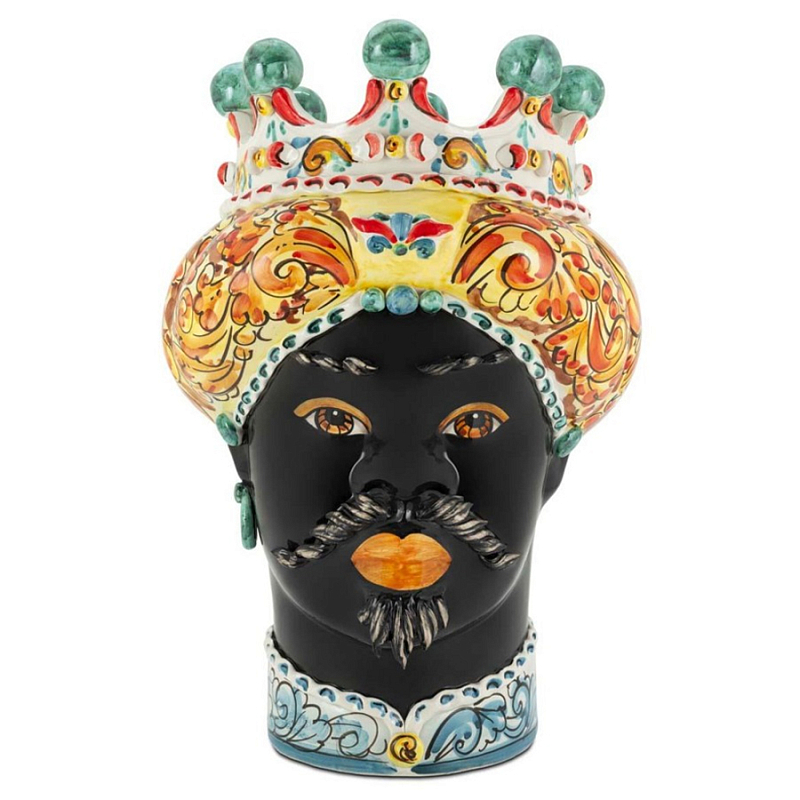 Ваза Vase Moro Man Ornate Mix Черный Мульти Ваза Vase Moro Man Ornate Mix Черный Мульти в Кирове | Loft Concept