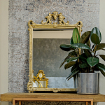 Зеркало настенное в раме бежевого цвета с эффектом старины Classic Ornament Mirror варинант исполнения - 2 | Loft Concept в Кирове