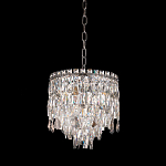 Люстра круглая с хрустальными подвесками на серебряном каркасе Roul Crystal Light варинант исполнения - 8 | Loft Concept в Кирове