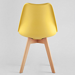 Стул с основой из пластика и мягким сиденьем Arvika Yellow варинант исполнения - 4 | Loft Concept в Кирове