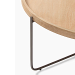 Журнальный стол с круглой деревянной столешницей Urban Style Space варинант исполнения - 1 | Loft Concept в Кирове