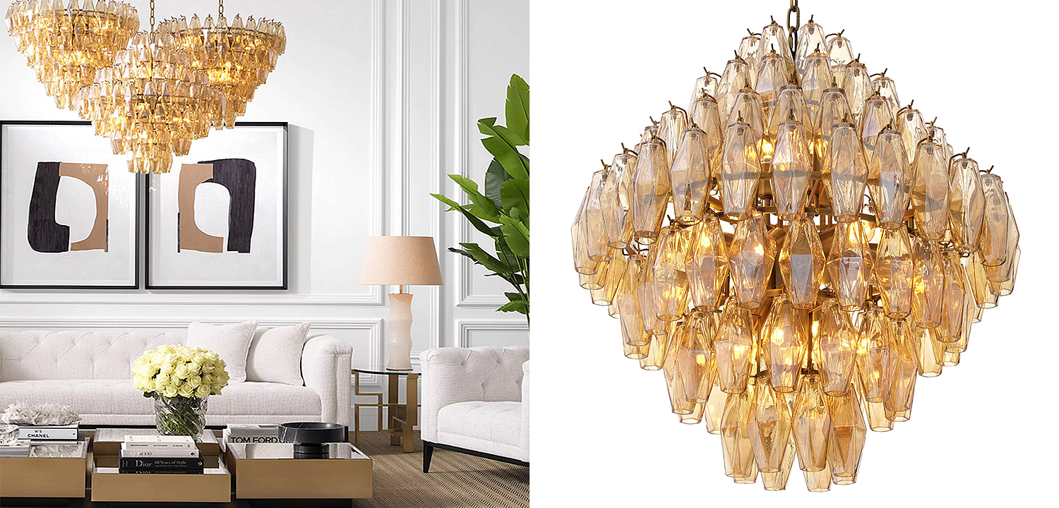 Люстра Eichholtz Chandelier Benini L Amber Люстра Eichholtz Chandelier Benini L Amber - Loft-Concept в Кирове