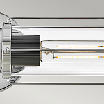 Бра для ванных комнат горизонтальное с 2-мя прозрачным цилиндрическим плафонами на круглом основании Hinkley варинант исполнения - 8 | Loft Concept в Кирове