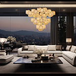 Люстра подвесная с квадратными плафонами из натурального камня Glowing Spheres варинант исполнения - 8 | Loft Concept в Кирове