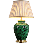Настольная лампа с абажуром Beige Green Malachite Lampshade варинант исполнения - 1 | Loft Concept в Кирове