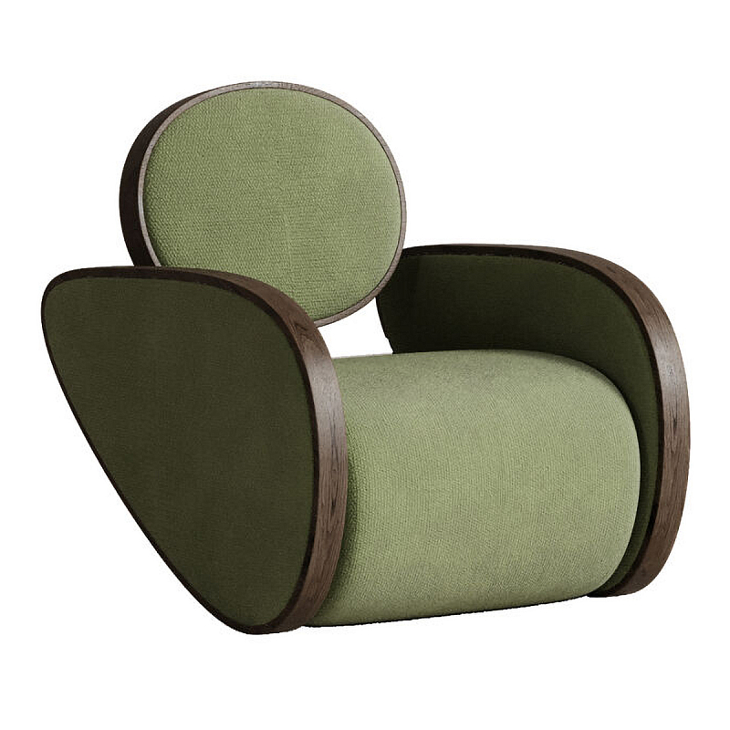 Кресло Nautilus Green Зеленый Коричневый в Кирове | Loft Concept 