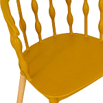 Пластиковый стул на ножках из массива бука Ferret Spiral Mustard варинант исполнения - 4 | Loft Concept в Кирове