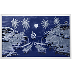 Картина ручная вышивка бисером Ночной пейзаж Night Boat Bay варинант исполнения - 1 | Loft Concept в Кирове