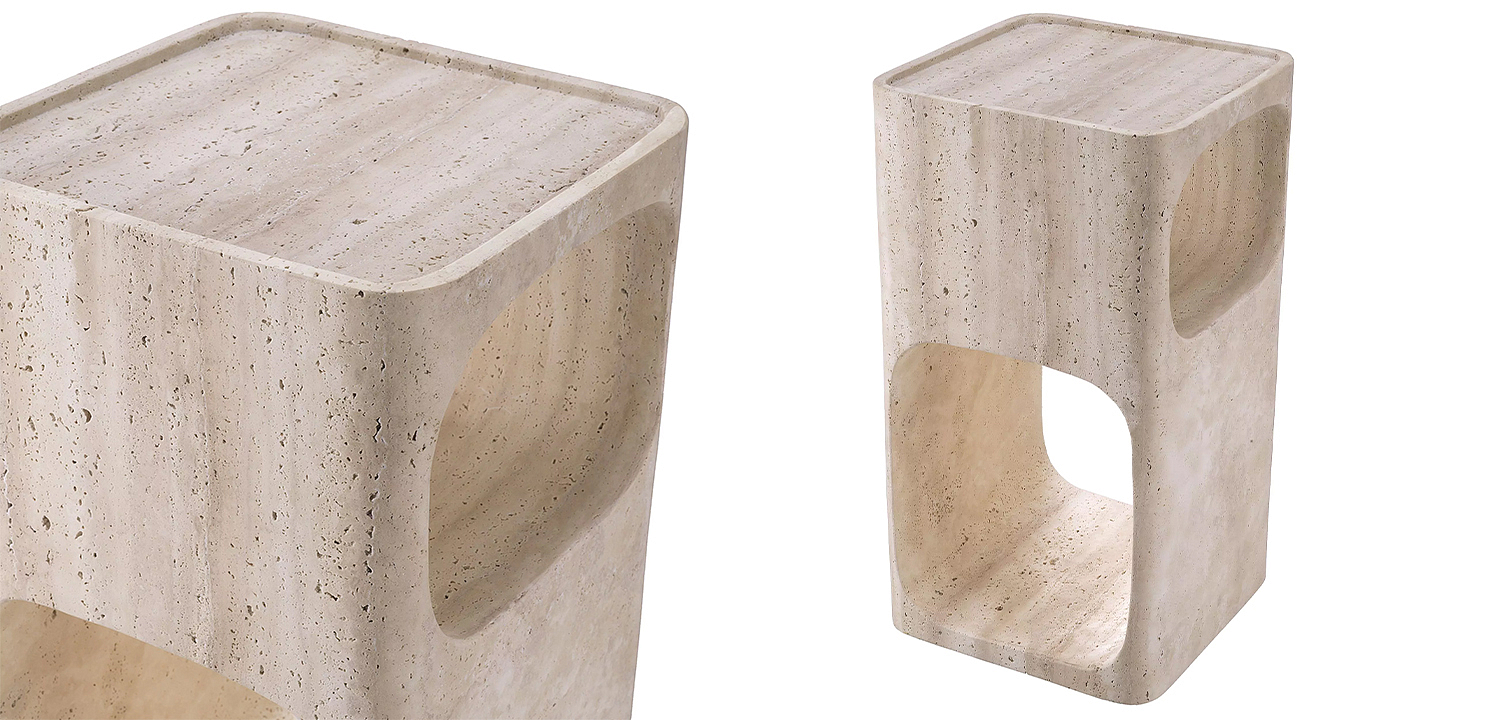 Приставной стол Eichholtz Side Table Adler Travertine Приставной стол Eichholtz Side Table Adler Travertine - Loft-Concept в Кирове