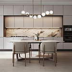 Люстра на штанге с 8-ю белыми шарообразными плафонами Bubble Chandelier варинант исполнения - 4 | Loft Concept в Кирове