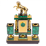 Настольный письменный набор из малахита с декором в виде лошади Leader Organizer варинант исполнения - 4 | Loft Concept в Кирове