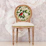 Стул бежевый из натурального бука с изображением птица в саду Blooming Birds варинант исполнения - 3 | Loft Concept в Кирове