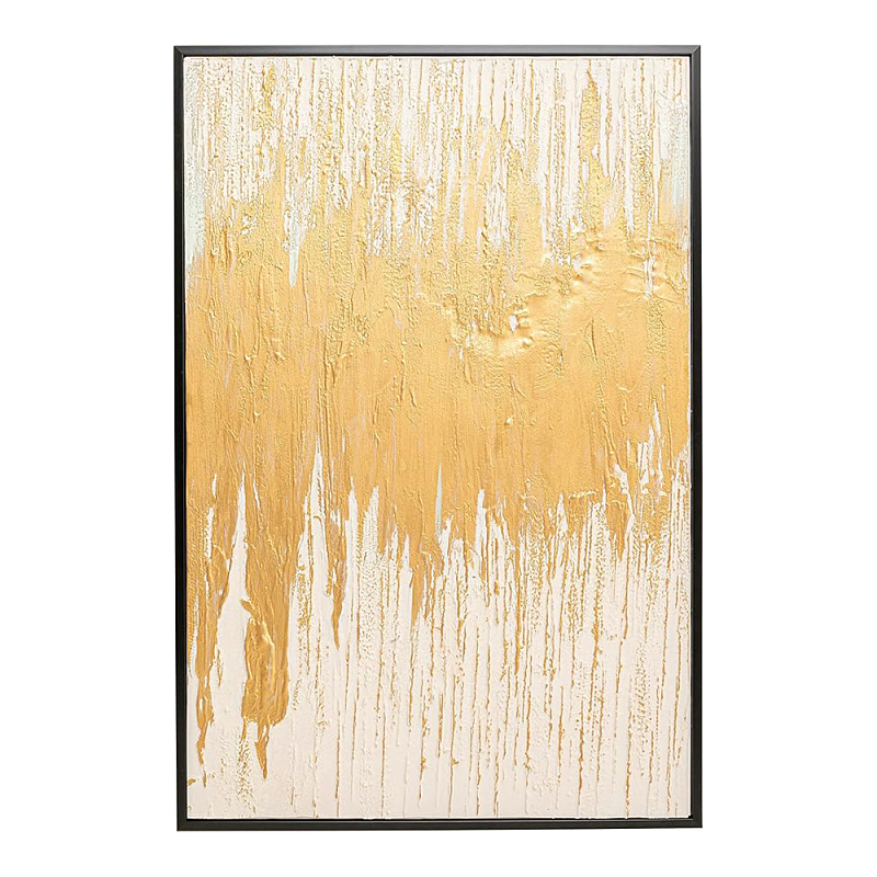 Картина Gold Abstract Глянцевое золото Бежевый в Кирове | Loft Concept 