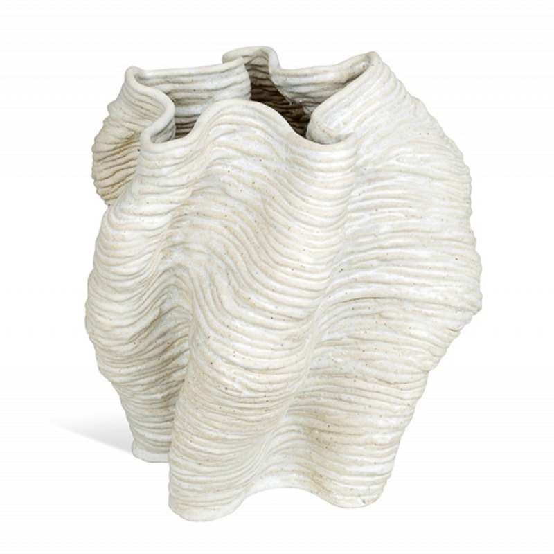 Ваза фактурная "Закрытие" Белый в Кирове | Loft Concept 