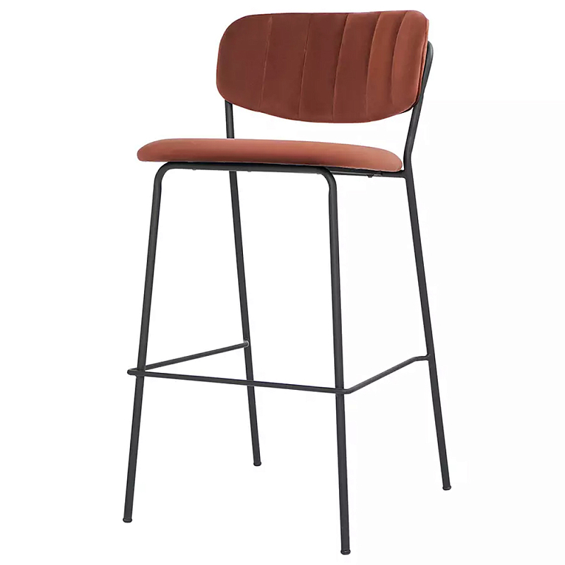 Стул барный с широкой полукруглой спинкой Chair Smooth Shapes Кирпичный Стул барный с широкой полукруглой спинкой Chair Smooth Shapes Кирпичный в Кирове | Loft Concept