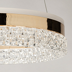 Люстра в виде кольца золотого цвета с прозрачными вставками Radiant Rail варинант исполнения - 9 | Loft Concept в Кирове