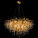 Люстра подвесная с прозрачными стеклянными подвесками в форме капель Диаметр 100 см Droplet Chandelier варинант исполнения - 5 | Loft Concept в Кирове