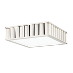 Потолочный светильник квадратный с гофрированным серебрянным абажуром Millennium варинант исполнения - 1 | Loft Concept в Кирове