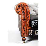 Диван Честерфильд граффити graffiti Orange Sofa натуральная кожа варинант исполнения - 6 | Loft Concept в Кирове