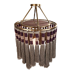 Люстра круглая плетеная с кисточками Walnut Chandelier Tassels Boho Style варинант исполнения - 2 | Loft Concept в Кирове