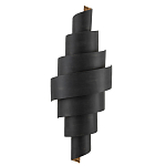 Бра в форме спирали черное с золотой внутренней отделкой Warm Glow варинант исполнения - 2 | Loft Concept в Кирове