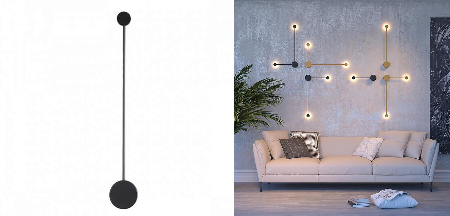 Бра Pin Wall Light Black 70 Бра Pin Wall Light Black 70 - Loft-Concept в Кирове