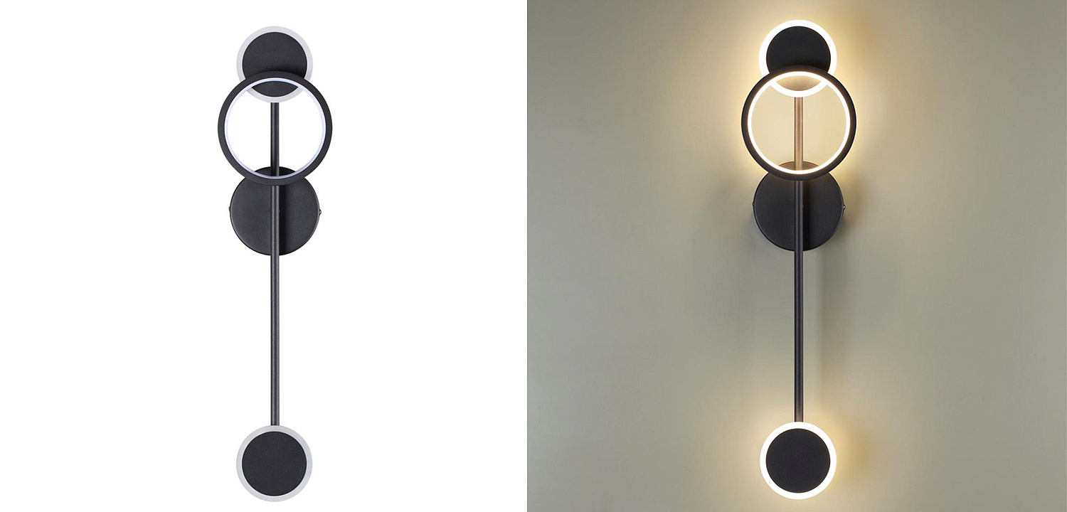Бра Bendik Black Ring Wall lamp A Бра Bendik Black Ring Wall lamp A - Loft-Concept в Кирове