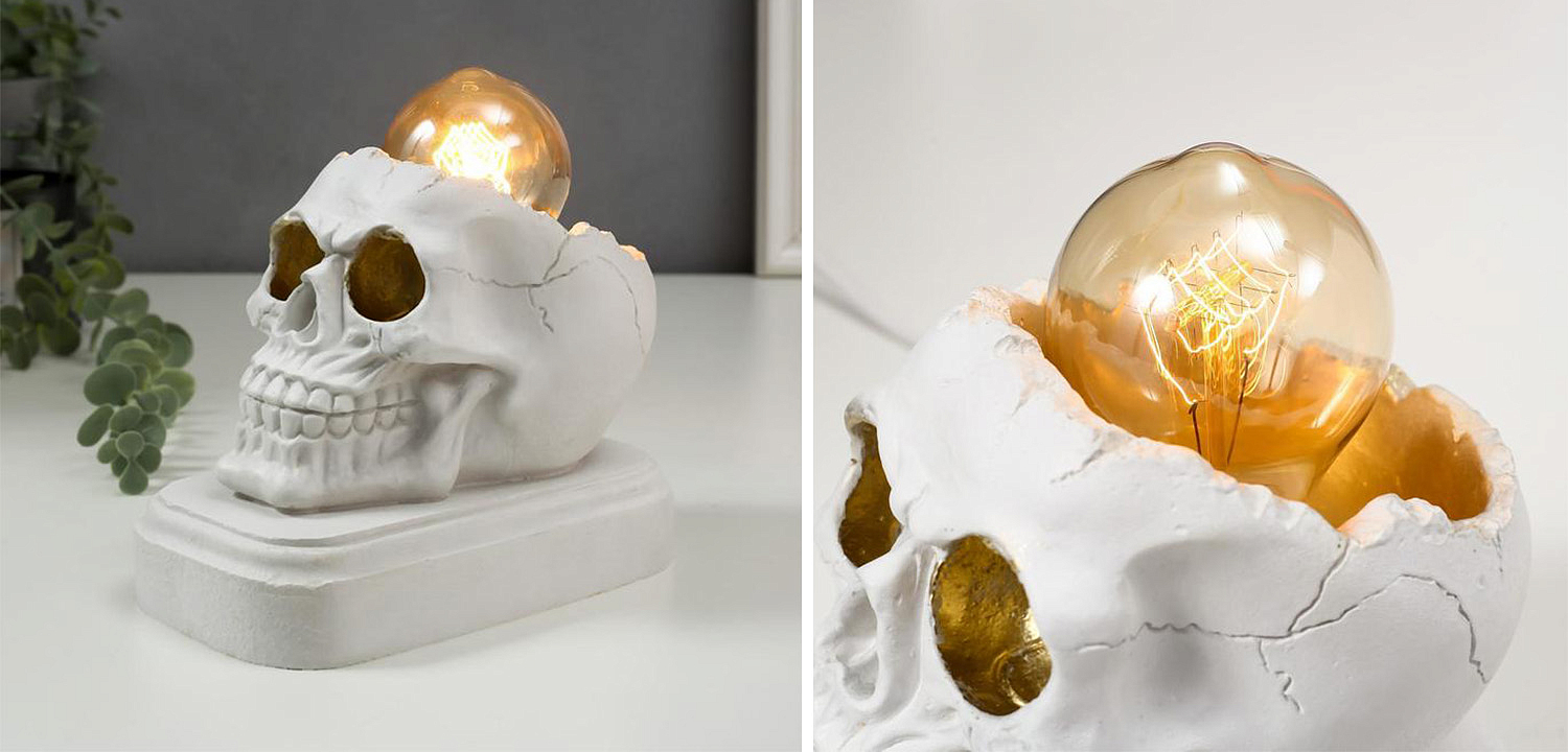 Настольная лампа White Skull Table Lamp Настольная лампа White Skull Table Lamp - Loft-Concept в Кирове