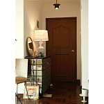 Настольная лампа с принтом на белом тканевом абажуре Roof Garden Lamp варинант исполнения - 8 | Loft Concept в Кирове