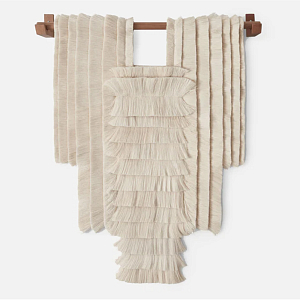 Светло-Бежевое Панно из нитей Palmas Wall Hanging