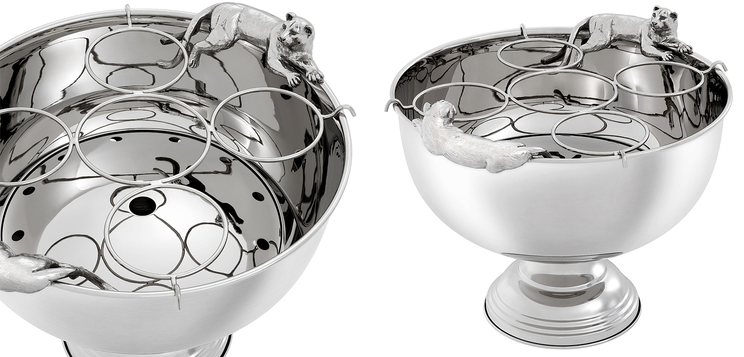 Ведерко для шампанского Eichholtz Champagne Cooler Jordan nickel Ведерко для шампанского Eichholtz Champagne Cooler Jordan nickel - Loft-Concept в Кирове
