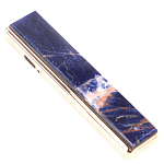 Зажигалка электронная с накладкой из натурального камня Содалит и с USB проводом для зарядки Stone Lighters варинант исполнения - 1 | Loft Concept в Кирове