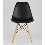 Пластиковый стул на ножках из массива бука Eames Black варинант исполнения - 4 | Loft Concept в Кирове