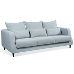 Диван Seldon с мягкими подушками голубое букле варинант исполнения - 1 | Loft Concept в Кирове