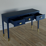 Дизайнерский Письменный стол Elsa Dreams Blue с тремя ящиками варинант исполнения - 4 | Loft Concept в Кирове