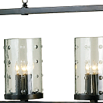 Люстра прямоугольная с 4-мя прозрачными цилиндрическими плафонами  Stamped Cylinders варинант исполнения - 1 | Loft Concept в Кирове