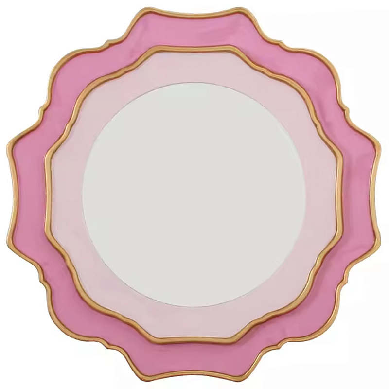 Настенное зеркало Rosine Wall Mirror Розовый Золотой Настенное зеркало Rosine Wall Mirror Розовый Золотой в Кирове | Loft Concept