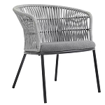 Кресло с декоративным плетением на спинке и подлокотниках Armchair Weaving варинант исполнения - 2 | Loft Concept в Кирове