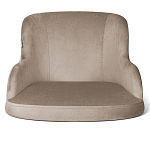 Барный стул со спинкой и подлокотниками на 4-х деревянных ножках Бежевый Велюр Ava Charm варинант исполнения - 2 | Loft Concept в Кирове