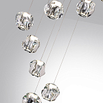 Люстра каскадня с 12-ю прозрачными шарообразными плафонами Bubbles Bocci варинант исполнения - 3 | Loft Concept в Кирове