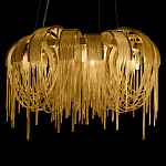 Люстра подвесная круглая с изогнутыми металлическими дугами и ниспадающими цепочками 65 см Atlantis Chain варинант исполнения - 6 | Loft Concept в Кирове