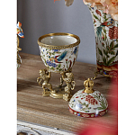 Шкатулка в форме яйца на величественных львах из фарфора с бронзовыми элементами Eden Garden варинант исполнения - 6 | Loft Concept в Кирове