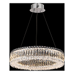 Люстра подвесная круглая из прозрачного хрусталя с корпусом из металла цвета хром Selfsufficient варинант исполнения - 3 | Loft Concept в Кирове