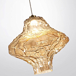 Подвесной светильник с плафоном из фактурного светло-янтарного стекла Light Ensemble варинант исполнения - 9 | Loft Concept в Кирове