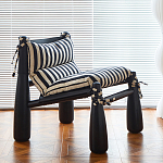 Кресло черно-белое со съемными подушками Celebrity варинант исполнения - 2 | Loft Concept в Кирове